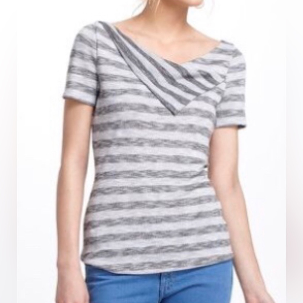 9-H15 STCL grey striped top from Anthropologie